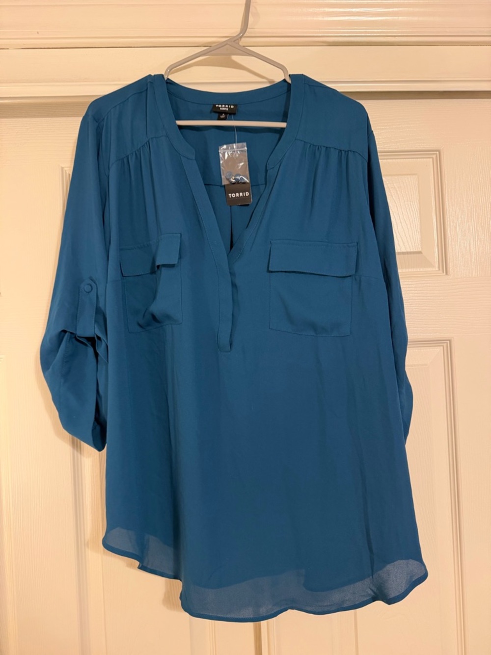 Torrid Harper Blue Lagoon Blouse NWT